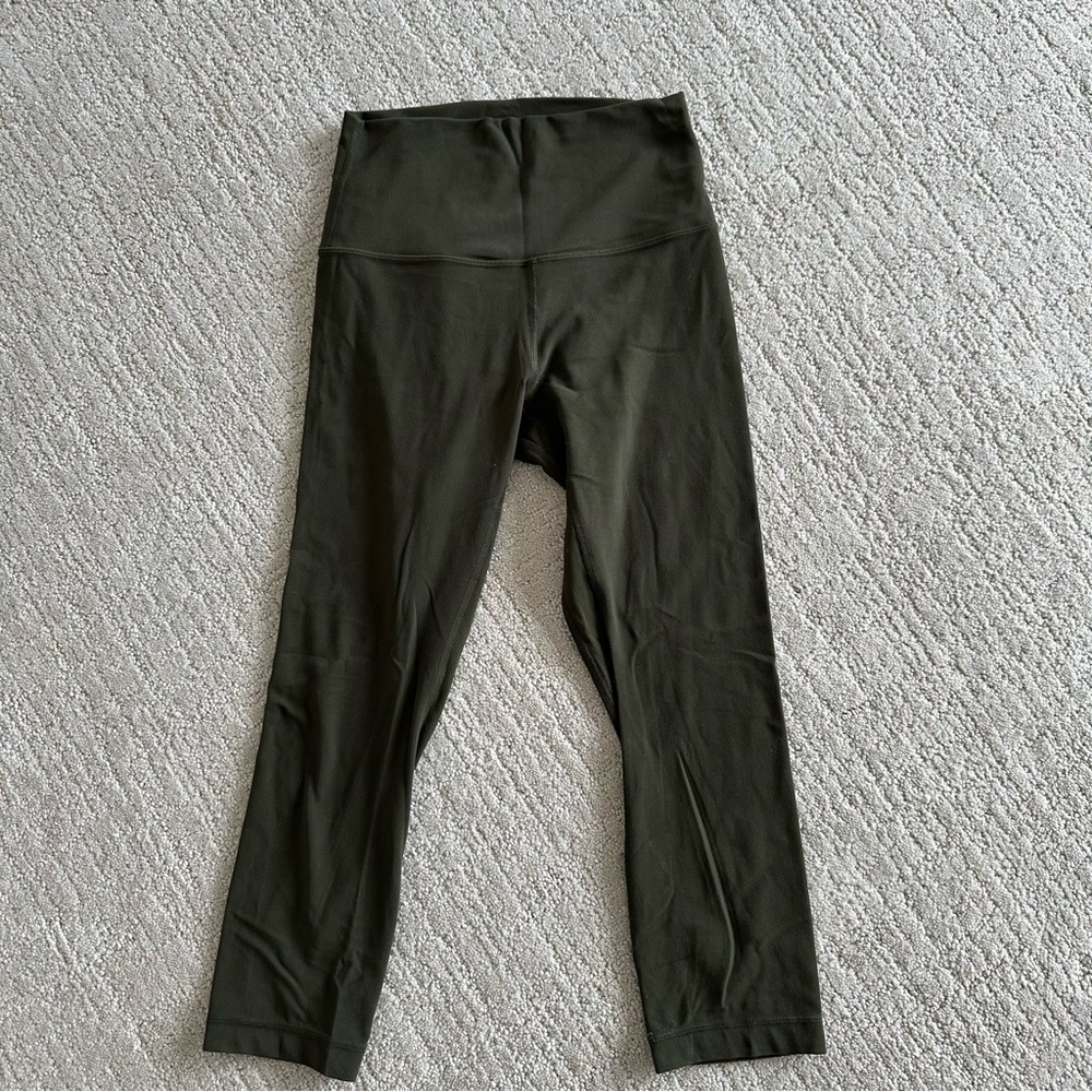 Lululemon crop align leggings size 4 olive